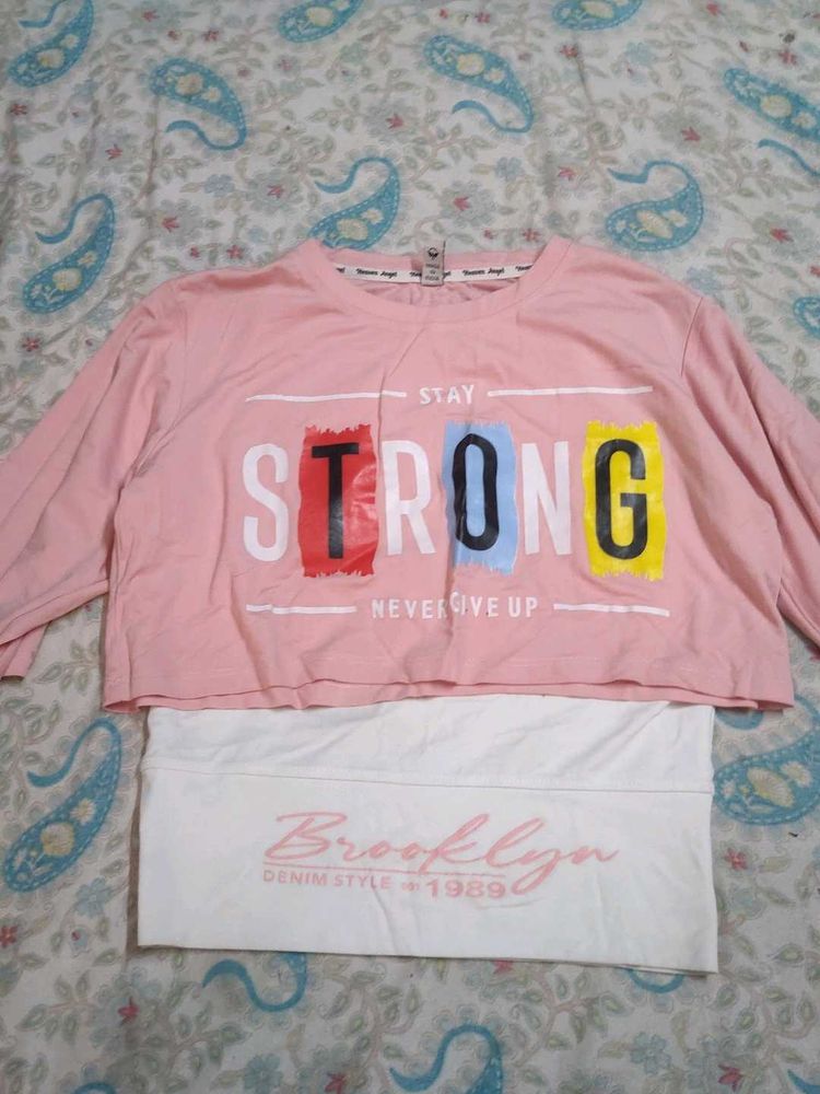 Pink "STRONG" Graphic T-Shirt
