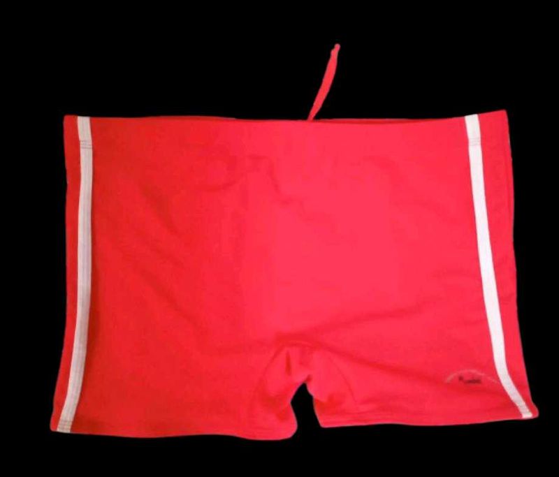 Mens Swimming Trunks - Red and White