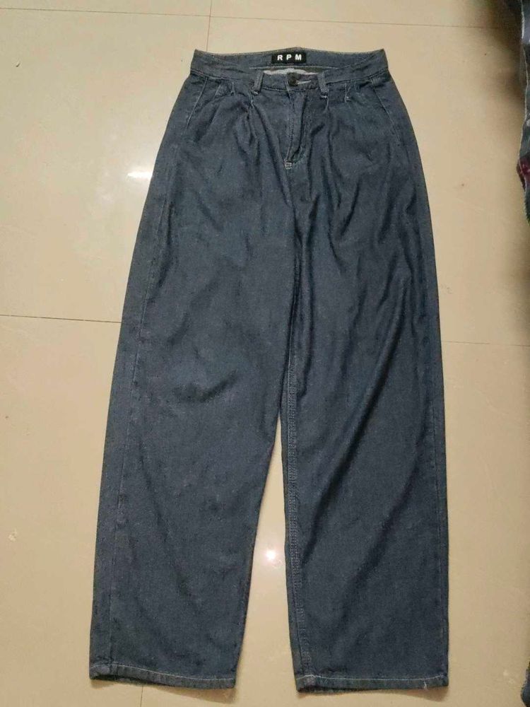 Wide Leg Denim Jeans
