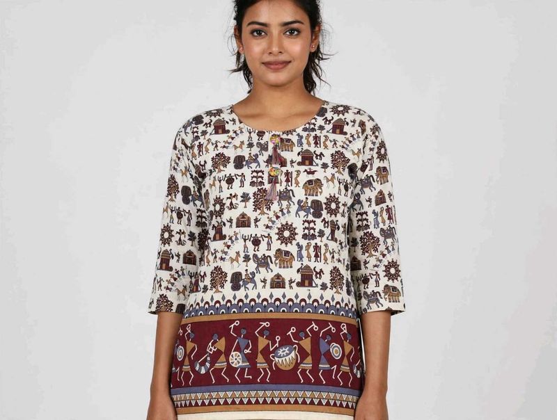Unique Ethnic Print Kurta