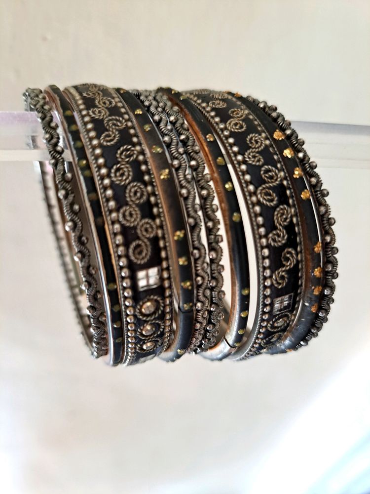 Black Oxidised Bangles Set