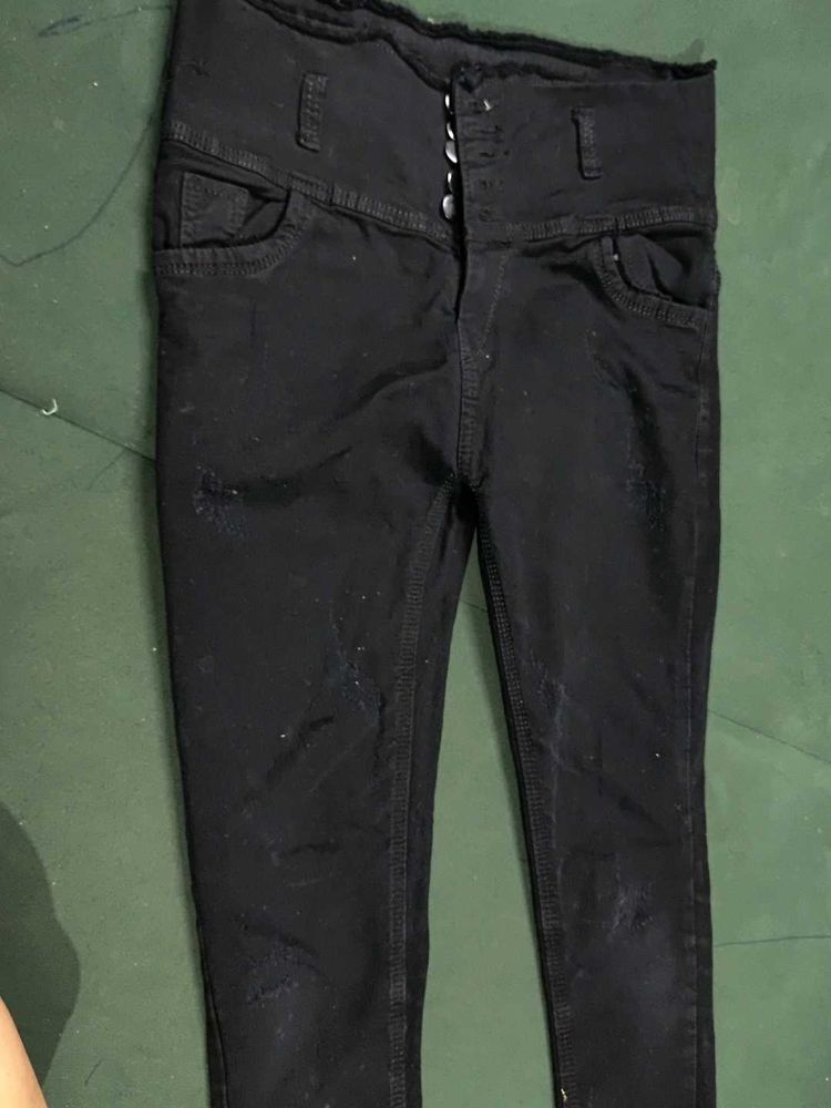 Not used High Waisted Black Denim Jeans