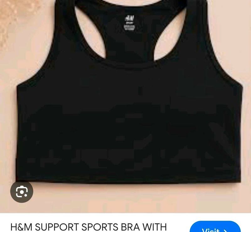 H&amp;M Black Sports Bra