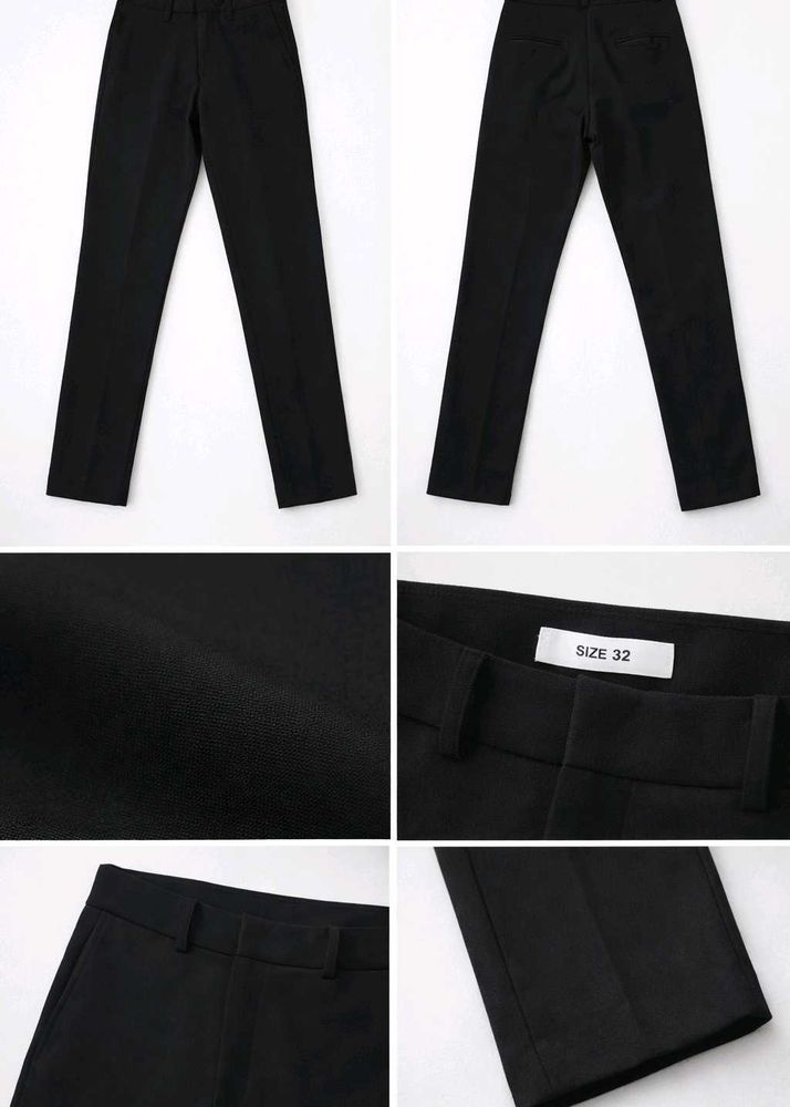 Classic Black Straight Leg Trousers