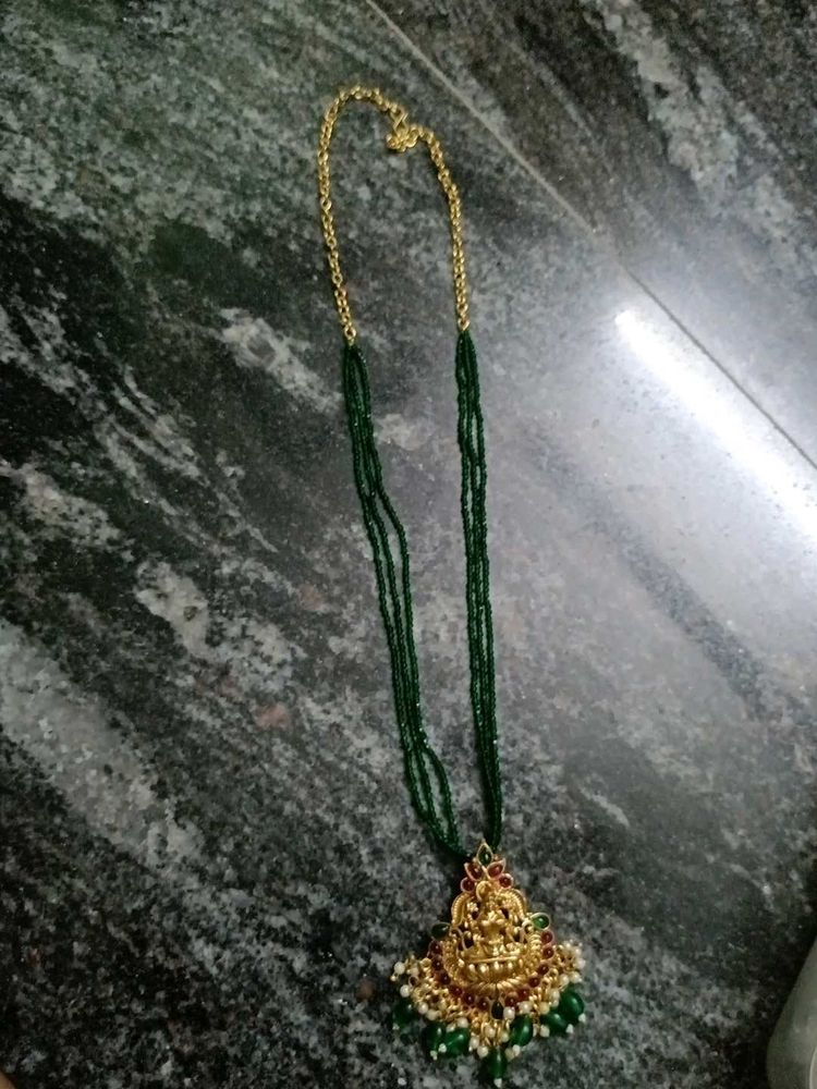 Elegant Lakshmi Pendant Necklace