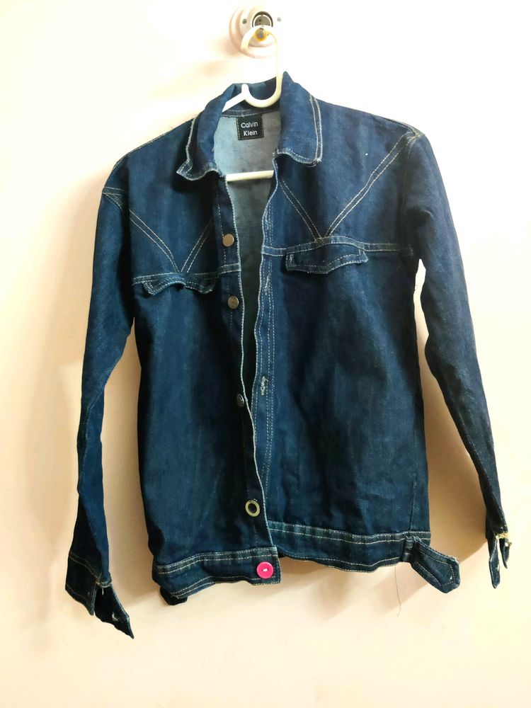 women's premium denim jacket blue