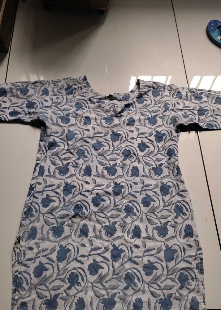 floral print short kurthi for womens
