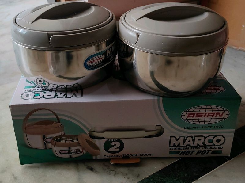 ASIAN Stainless Steel Insulated Hot Pot Casserole