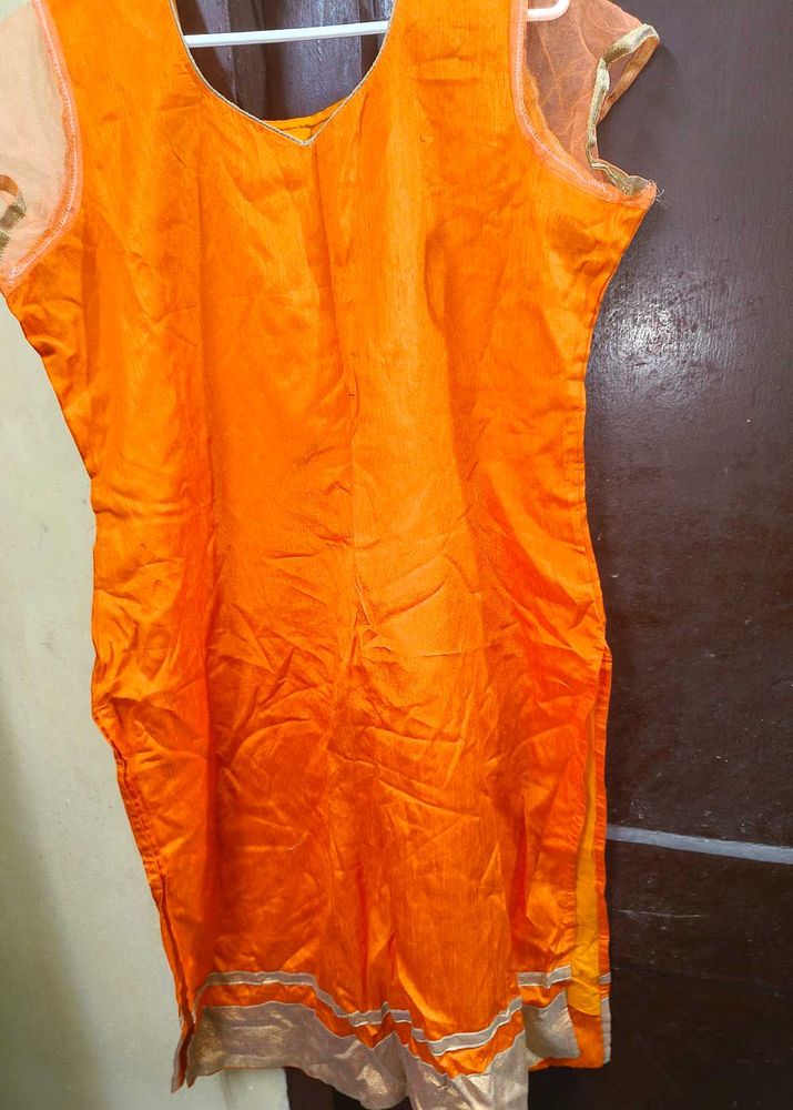 Vibrant Orange Kurta