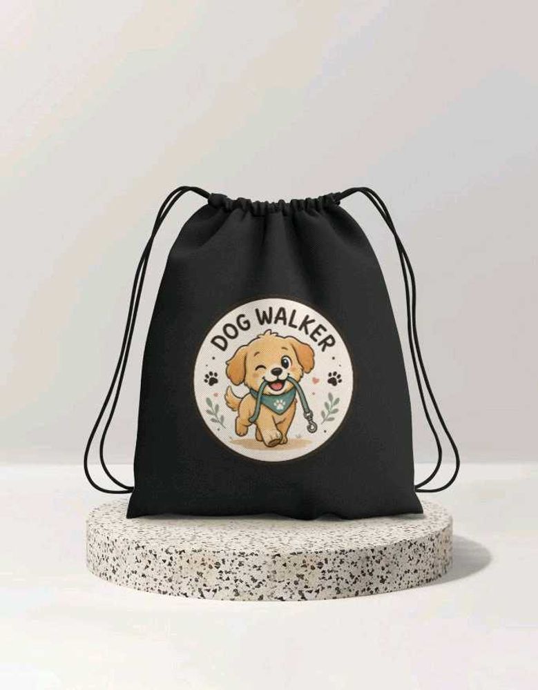 Dog Walker Drawstring Bag