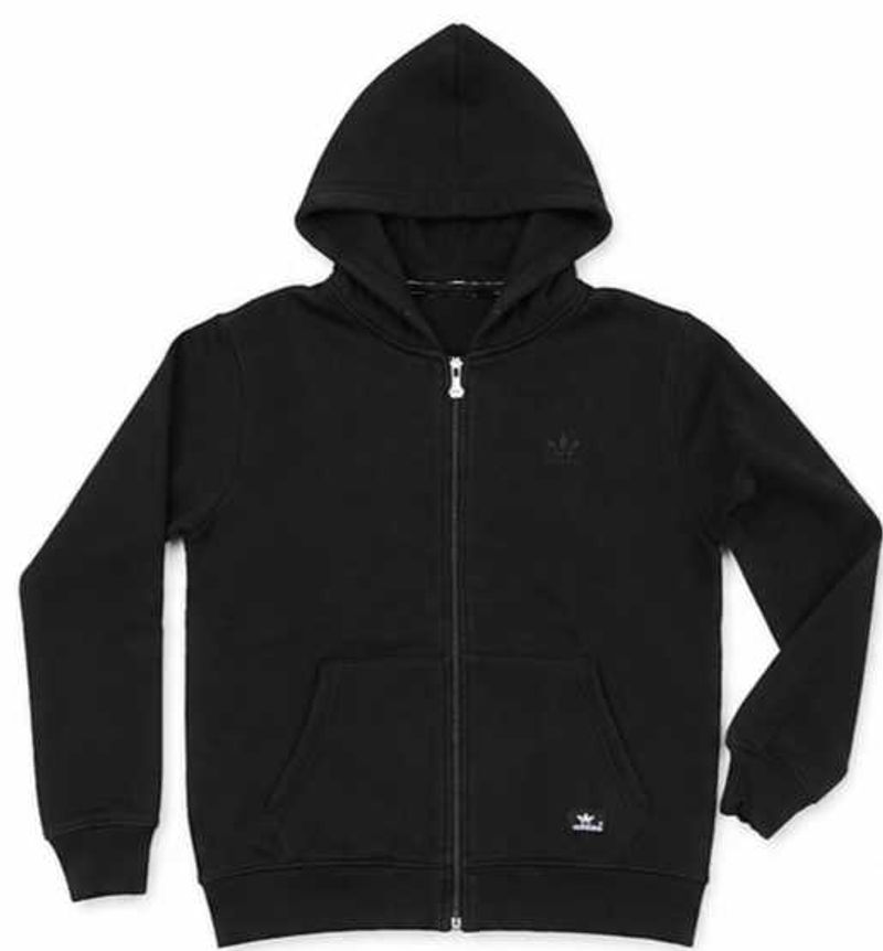 Unisex Adidas Black Zip-Up Hoodie