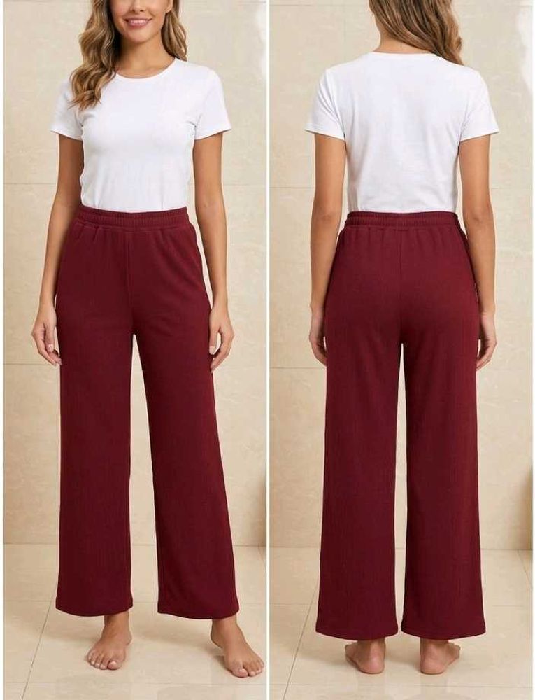 Burgundy Casual Pants