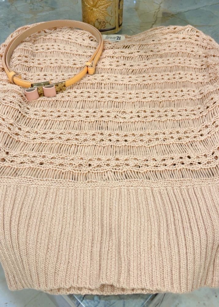 Forever 21 Knit Top with Belt