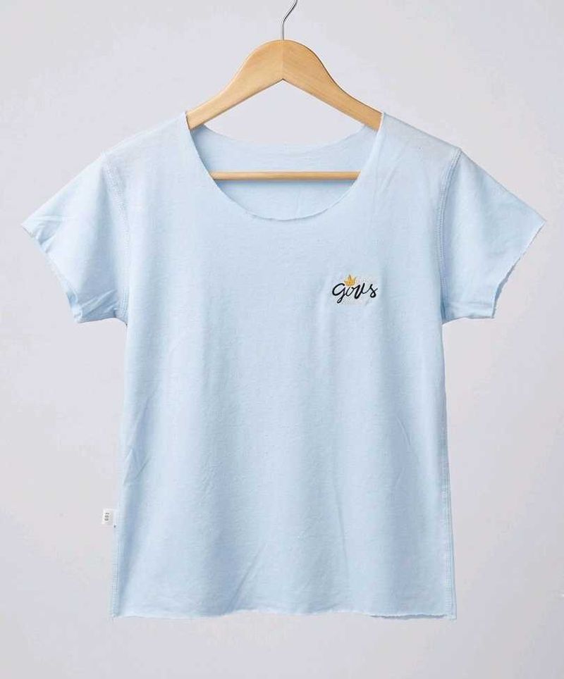 Cute Light Blue Graphic T-Shirt