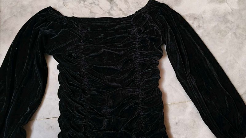 Black Velvet Party Dress
