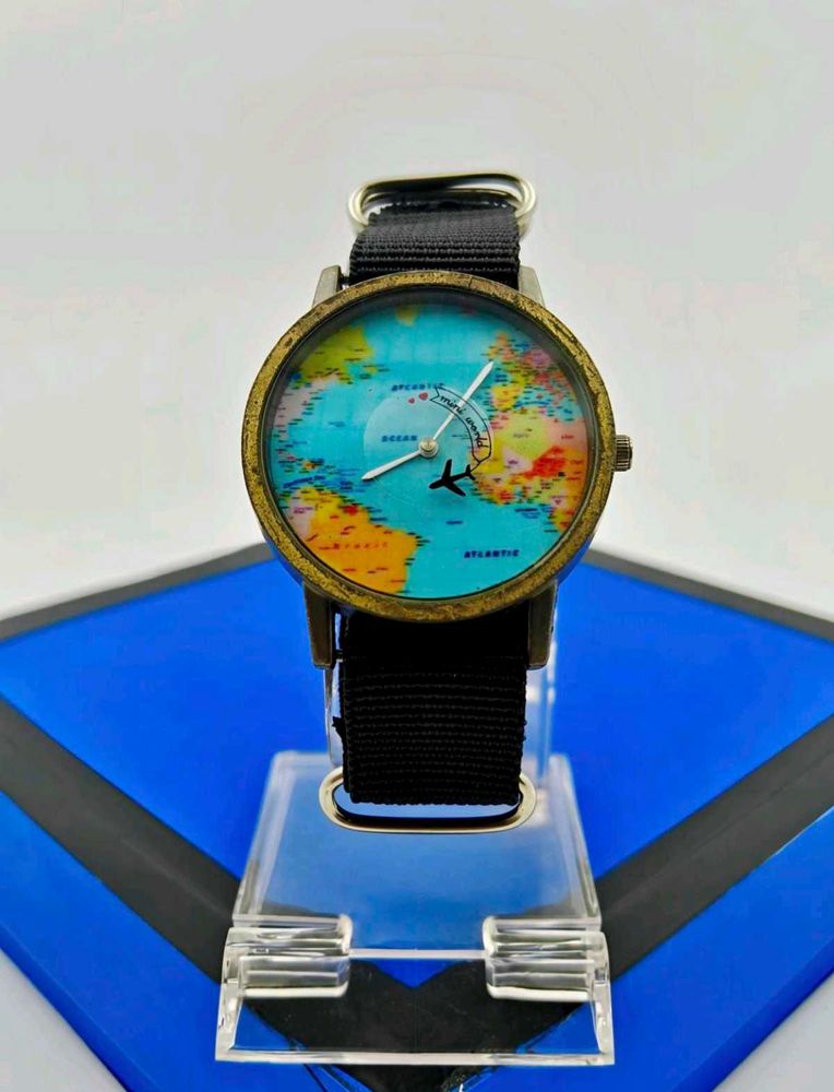 🌎World Map dial. ✈️ Plane seconds disk