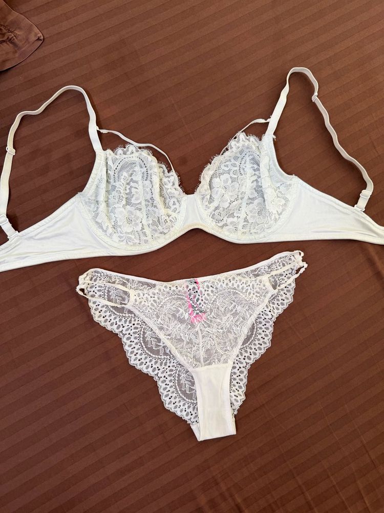 White Lace Bra &amp; Panty Set