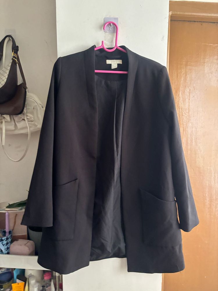 H&amp;M Chic Black Open-Front Blazer
