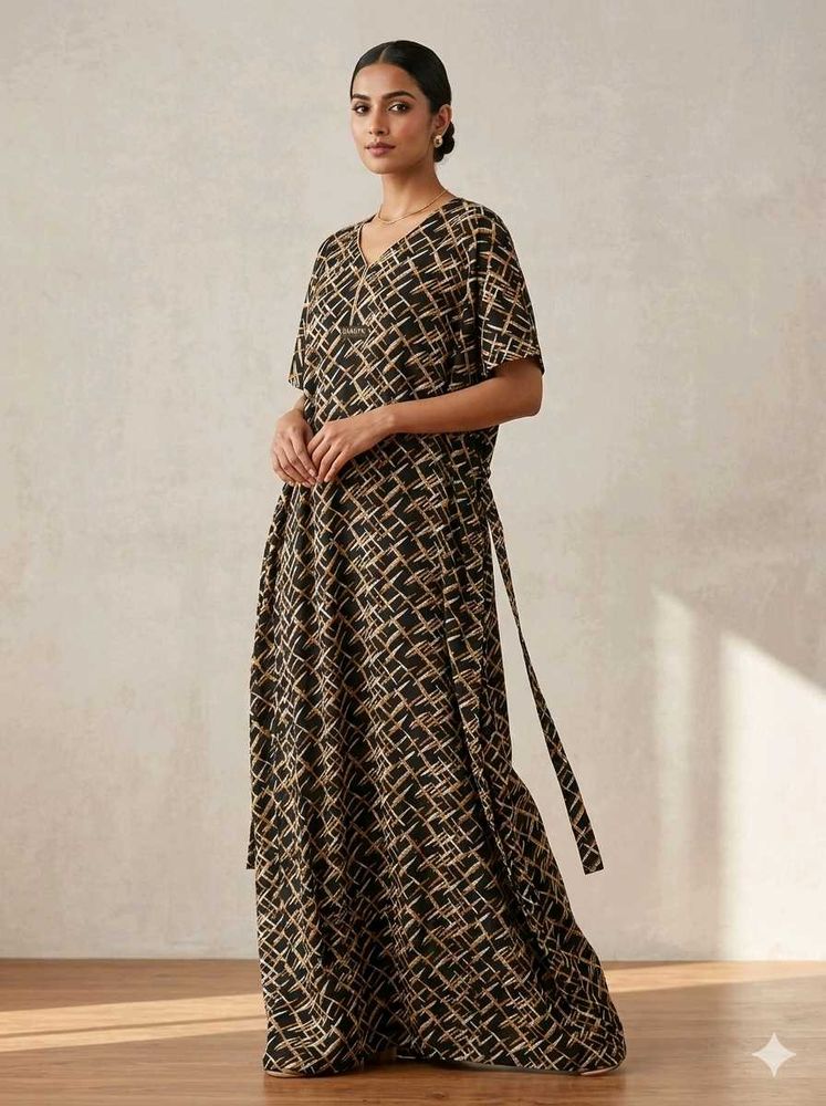 Stylish Printed Kaftan Maxi Dress