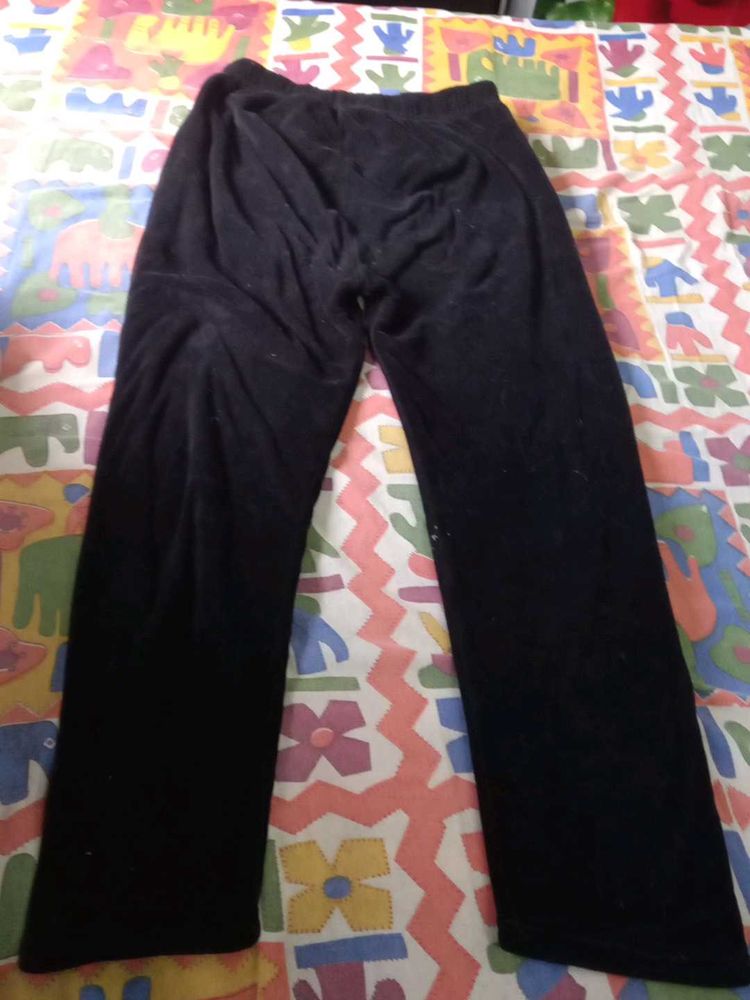 Comfortable Black Velour Pants