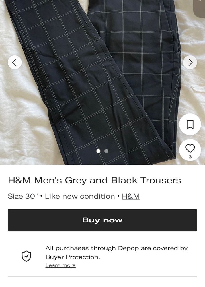 H&amp;M Men's Plaid Trousers