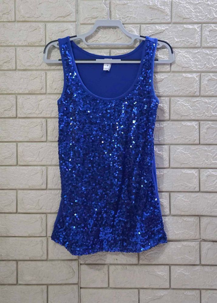 Now  Sequin Scoop-Neck Tank Top