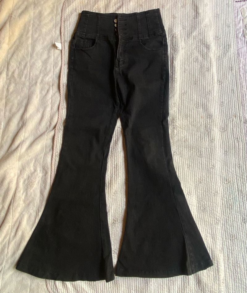 y2k black bootcut jeans