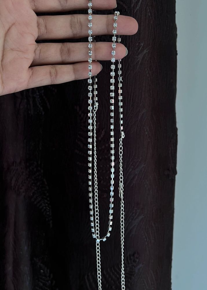 Sparkling Rhinestone Chain Necklace
