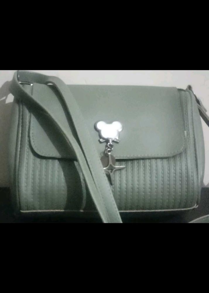 Stylish Pastel Green Crossbody Bag