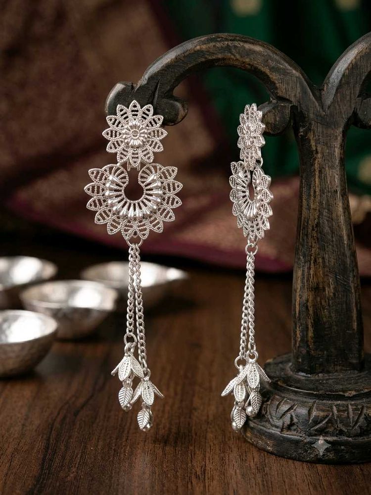Silver Tone Dangle Earrings