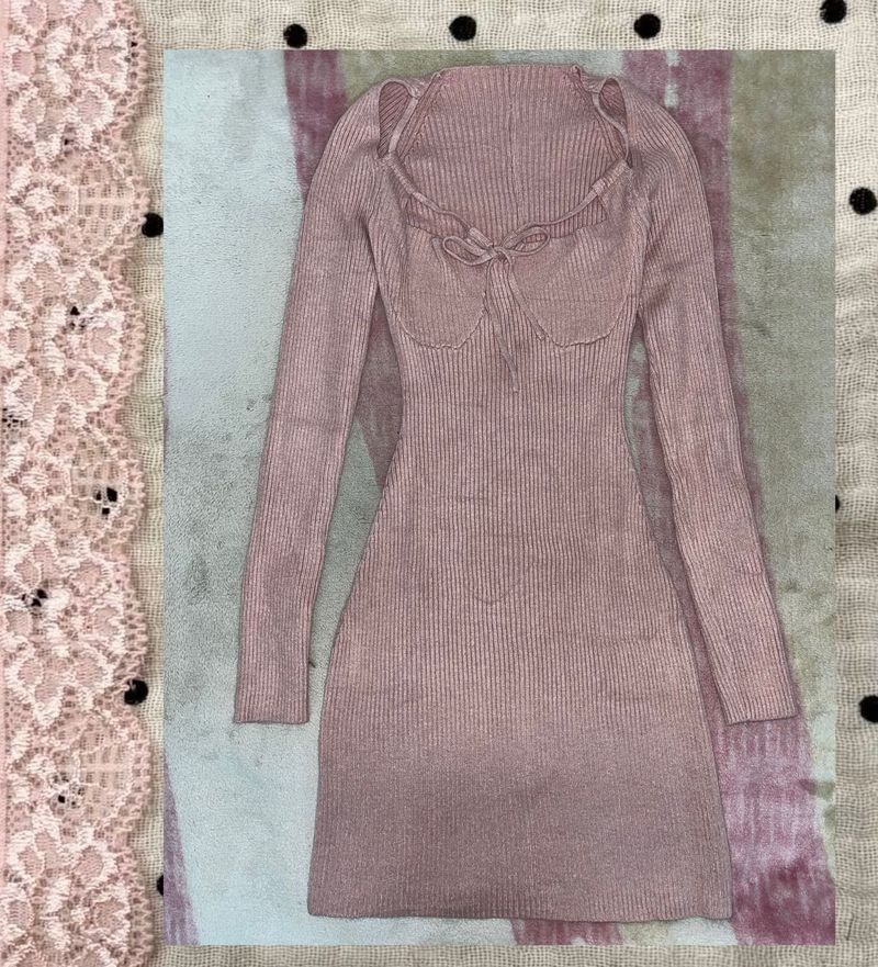 Knit coquette dress🐇🎀
