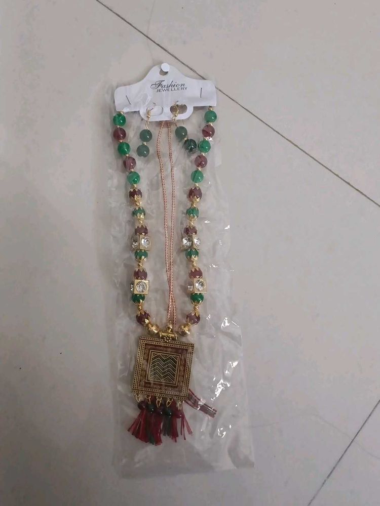 Boho Beaded Necklace Set