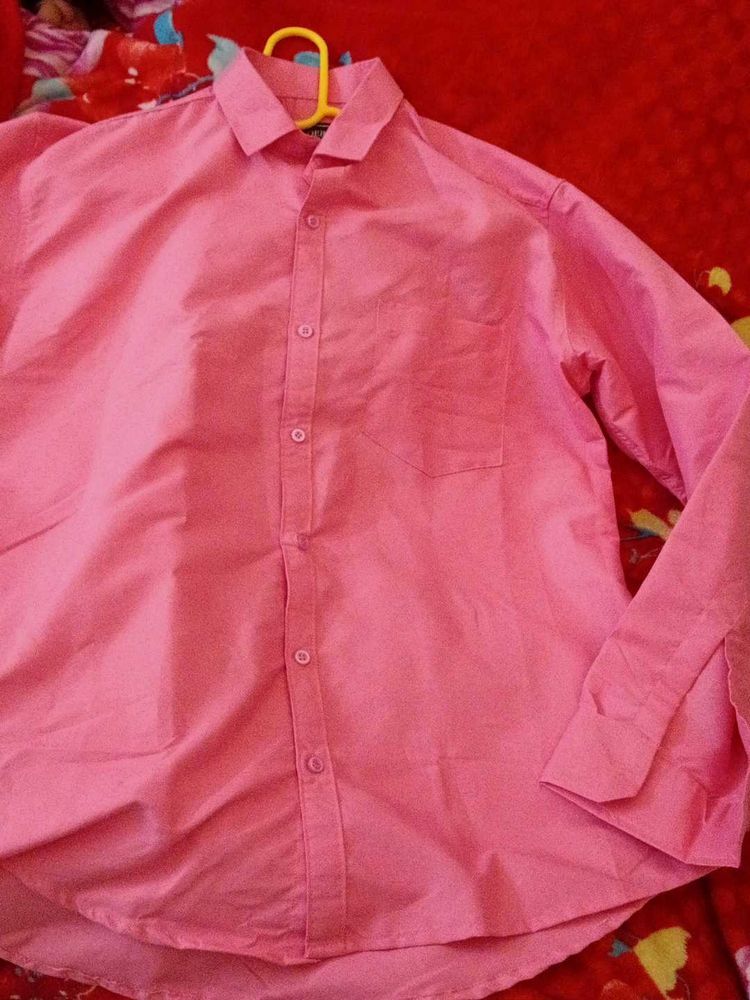 Men's Pink Button-Down Shirt (new)