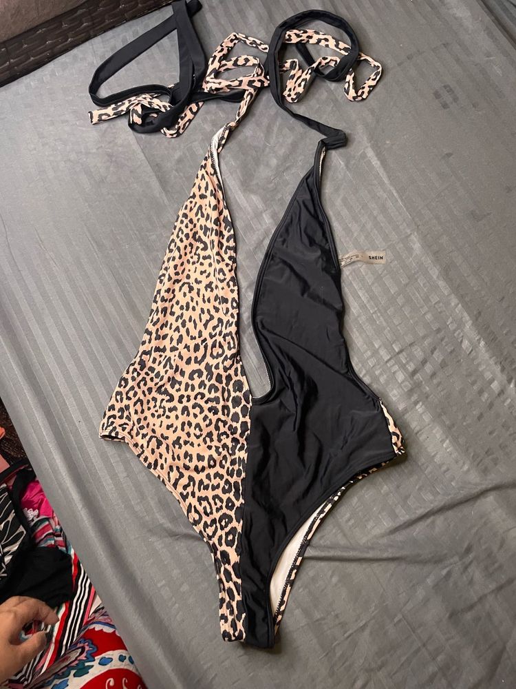 shein Leopard Print Swimsuit