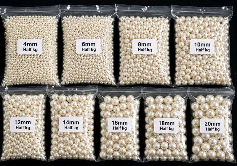 Assorted Off-Pearl Beads high quality half kg