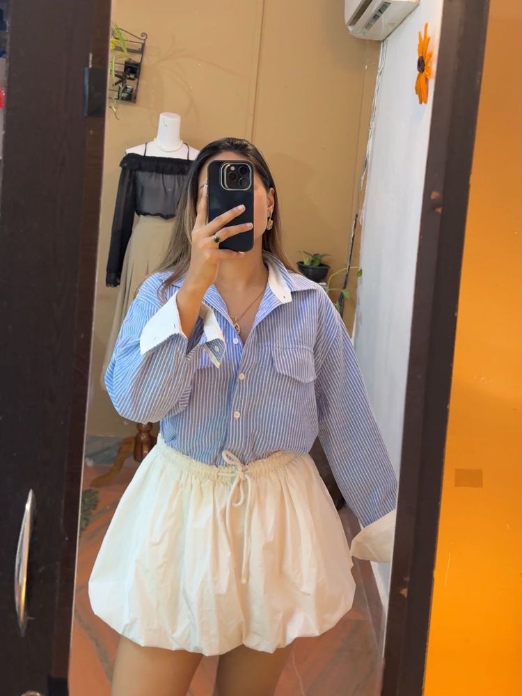 Striped Button-Down Shirt