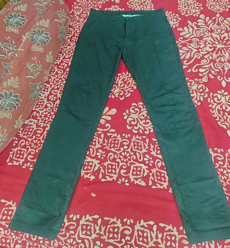 Men's black formal cotton pants