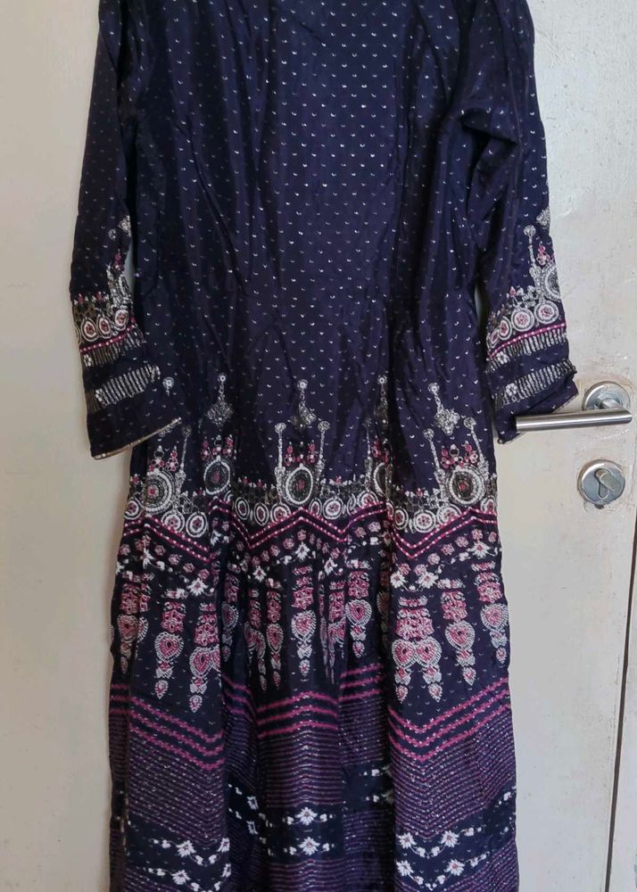 Elegant Dark purple Printed Kurta