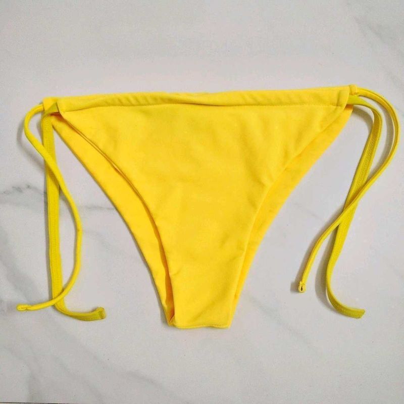 Vibrant Yellow String Bikini Bottoms