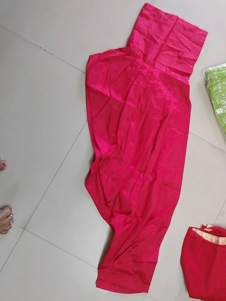 Brand New Red Salwar &amp; Dupatta With Golden Border