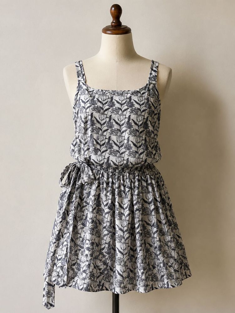 Floral Print kurti with Tie Waist