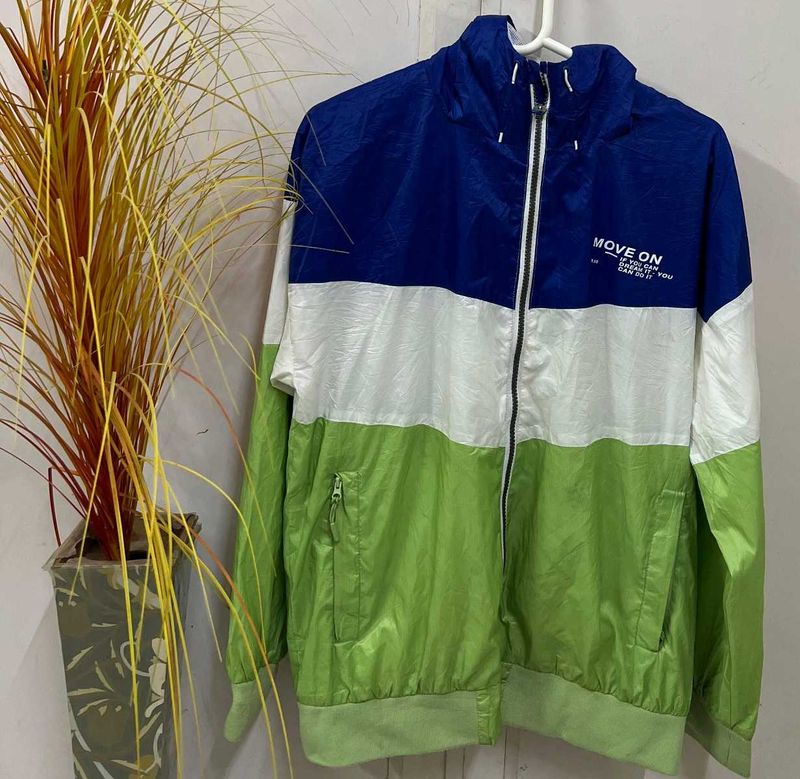 Color Block Windbreaker Jacket