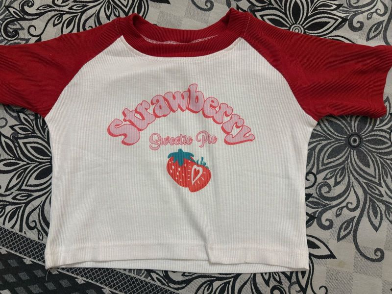 Strawberry Sweetie Pie Crop Top