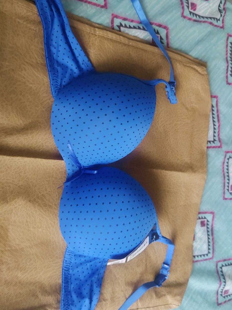 Blue Polka Dot Bra