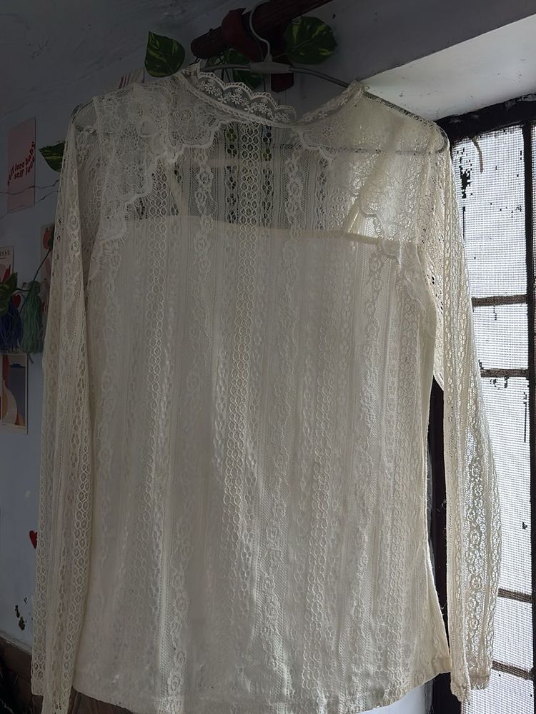 Elegant Lace Long Sleeve Top