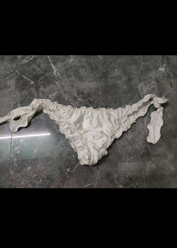 White Satin Bikini Bottom