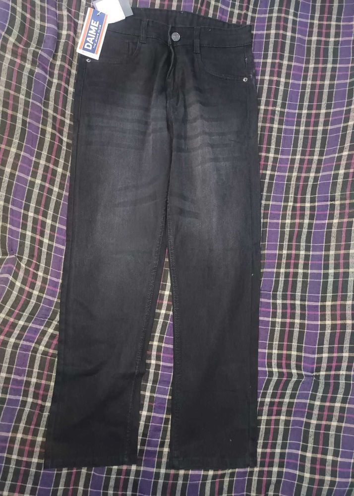 woman, Men's Black Wash Jeans baggy