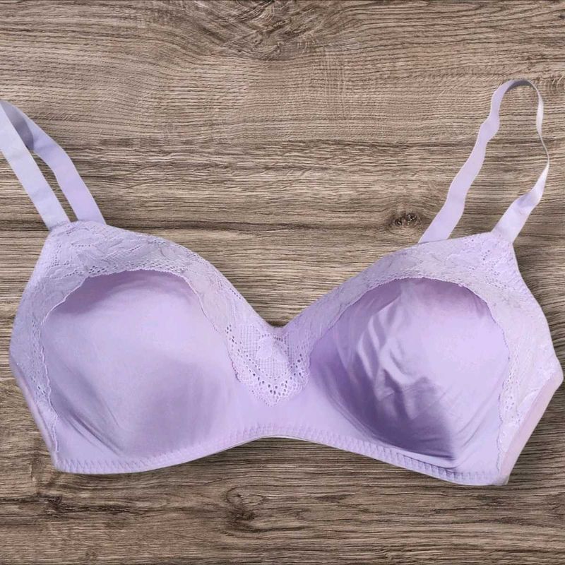 Comfortable Lavender Lace Bra