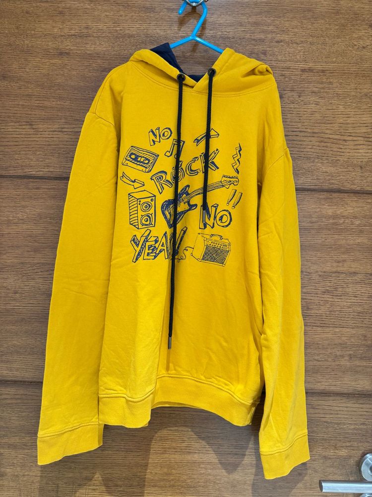 Yellow Graphic Hoodie