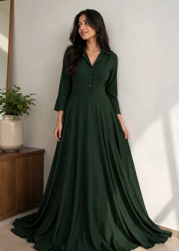 Elegant Green Maxi Dress